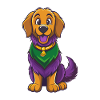Golden Retriever Dog Kawaii Cartoon Character