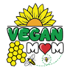 Vegan Mom Sunflower Bee Heart