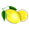 Fresh lemon with leaf