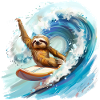 Sloth Waves Rider
