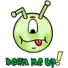Beam me up - Funny alien emoticon