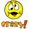 crazy - Funny crazy emoticon