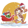 Funny Christmas bigfoot santa claus
