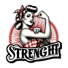 Strength Strong Woman Rockabilly Gift