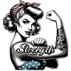 Strength Strong Woman Rockabilly Gift