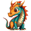 Drache Türkis