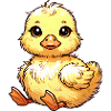 enchanting yellow chick motif