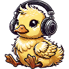 Cute Chick Headphone Motif