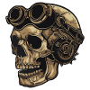Dieselpunk Zombie Skull
