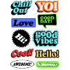 Comic graffiti speech bubbles