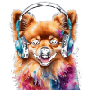 Casque de Poméranie Chien Imprimer