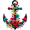An Anchor with Flowers