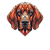 Geometric Art Redbone Coonhound