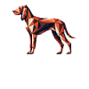 Geometric Art Redbone Coonhound