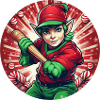 Baseball elfe de Noël