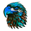 Adler Porträt Bunt