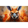 Cute grumpy grouchy animals - kangaru