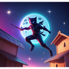 Ninja Rooftop 🐱🌌 Kitten