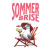 Summer breeze - seagull with a cocktail