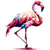 Polygonal flamingo