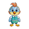 Quail Cute Cartoon Character Kawaii Clipart