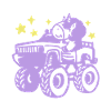 Einhorn im Monstertruck
