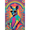 Känguru psychedelisch Meditation