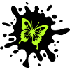 schmetterling farbklecks