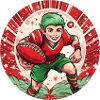 Elfe de Noël Rugby