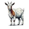 Geometrisk kunst Geder Farm Animal Geder Lover