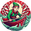 Aviron de lutin de Noël