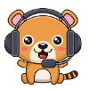 Bear with headset