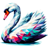 Polygonaler Schwan