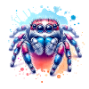 Mignonne petite araignée sauteuse