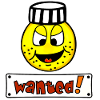 Wanted - Lustiges Emoticon Häftling 
