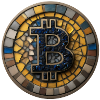 Bitcoin in mosaic style