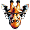 Giraffe with Glasses