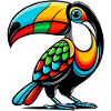 Toucan arlequin