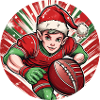 Elfe de Noël Rugby
