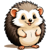 Petit hérisson mignon épineux