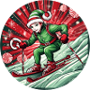 Christmas Elf Skiing
