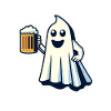 Funny Boozing Ghost Halloween Party
