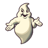 Sjov Vintage Ghost ved intet Halloween