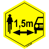 Safety distance 1.5 meters