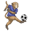 Monkey Soccer Player Soccer