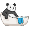 Panda Bathing Bathtub