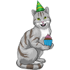 Cat Birthday Cupcake