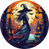 Gruseliges Halloween-partykostüm Hexe