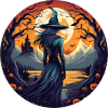 Gruseliges Halloween-party-kostüm Hexe