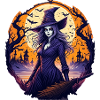 Gruseliges Halloween-partykostüm Hexe